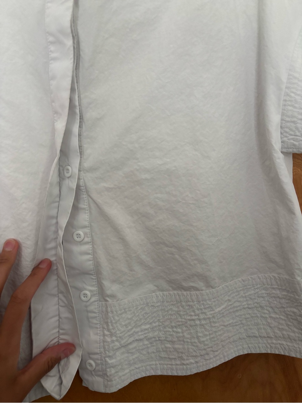 NWOT | Tuckernuck White Short Sleeve Trapunto Stitch Sofia Poplin Shirt Size S - Picture 8 of 10
